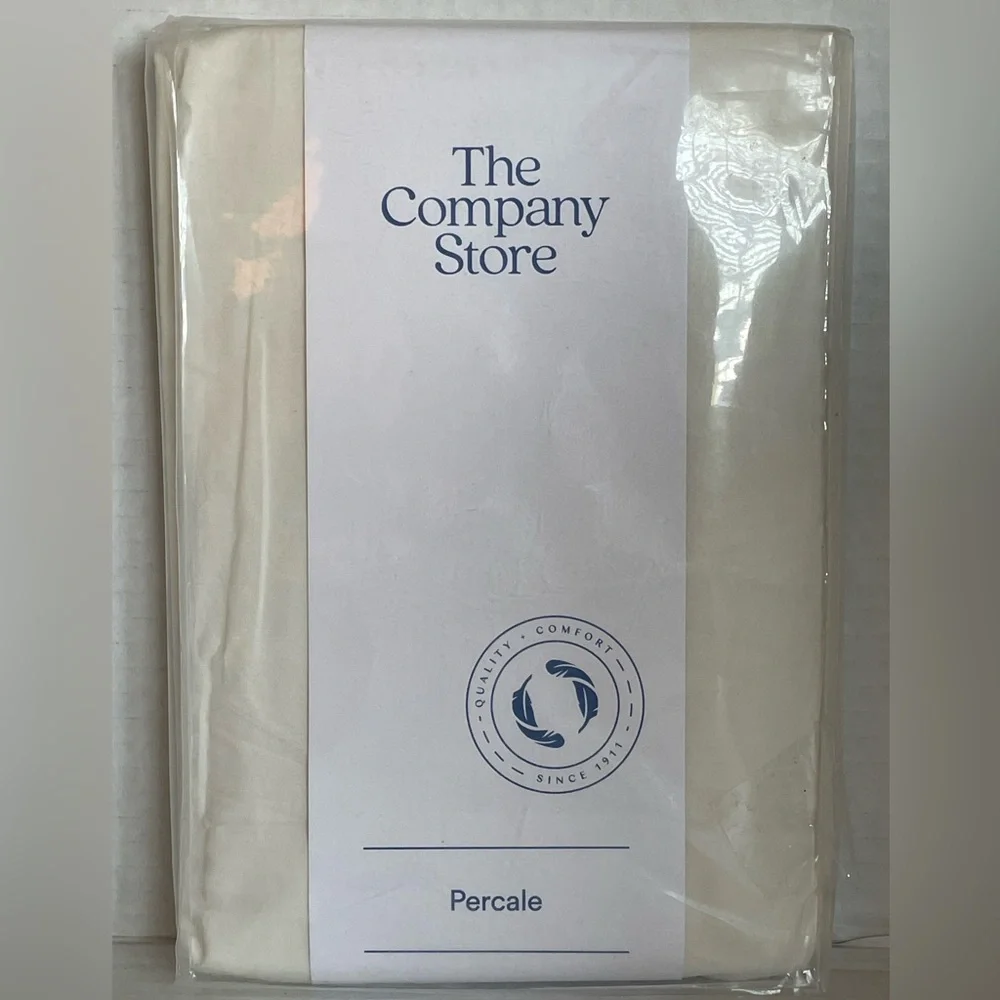 The Company Store Classic Cool Cotton Percale Euro Sham in Snow